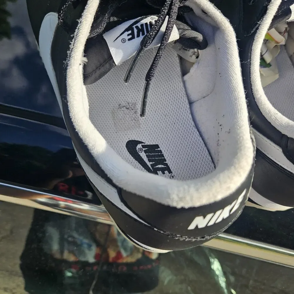 Size 12 - Nike Cortez Basic Leather Black White